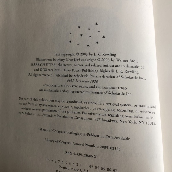 Harry Potter and the Order of the Phoenix 2003 Edition - Picture 3 of 9